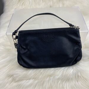 Coach Black Leather Wristlet